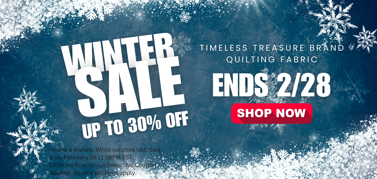 Save up to 30% Off Timeless Treasures Quilting Fabric